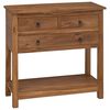 vidaXL Sideboard Naturfarvet 79 x 35 x 80 cm Massiv Teaktr&aelig;