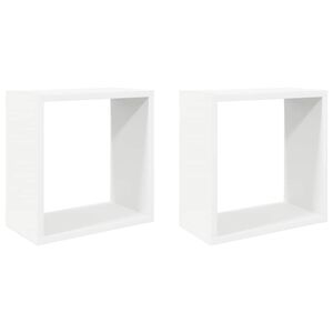 vidaXL v&aelig;ghylder 2 stk. 30x15x30 cm kubeformet hvid