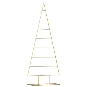 vidaXL Metal juletr&aelig; Guld 150 cm Pulverlakeret St&aring;l