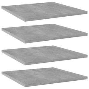 vidaXL boghylder 4 stk. 40x40x1,5 cm konstrueret tr&aelig; betongr&aring;