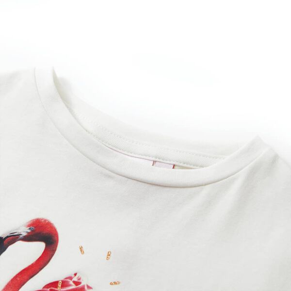 T-shirt til børn str. 116 ecrufarvet