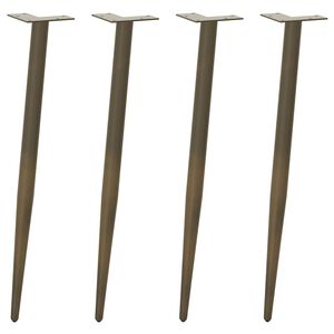 vidaXL konsolbordben konisk form 4 stk. naturst&aring;l 72-73 cm st&aring;l