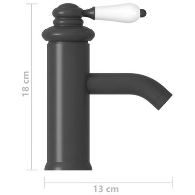 vidaXL vandhane til badeværelseshåndvask 130x180 mm grå