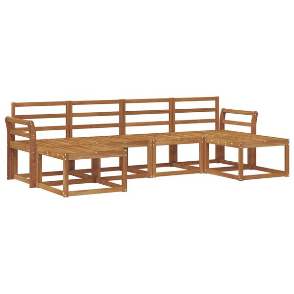 vidaXL Udend&oslash;rs sofagruppe 6 pcs Naturfarvet Konstrueret tr&aelig;