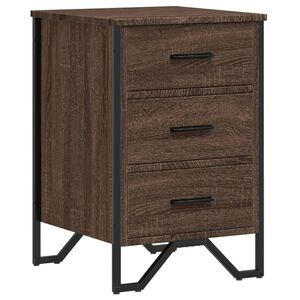 vidaXL sengebord 40x41x60 cm konstrueret tr&aelig; brun egetr&aelig;sfarve
