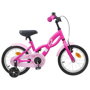 vidaXL B&oslash;rnecykel 12 tommer til 2-4 &aring;r gamle M&oslash;rk pink