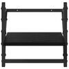vidaXL Væghyldesæt 6 pcs Sort eg 100 x 25 x 30 cm Konstrueret træ