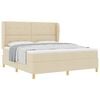 vidaXL Box spring seng med madras Creme 200 x 180 cm Stof