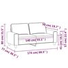 vidaXL 2-personers sofa 140 cm stof mikrofiberstof
