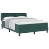 vidaXL Box spring seng med hovedg&aelig;rde M&oslash;rkegr&oslash;n 160 x 200 cm Fl&oslash;jl