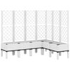 vidaXL plantekasse med espalier 160x120x142 cm PP hvid