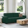 vidaXL 3-personers sofa 220x78x84 cm fl&oslash;jl m&oslash;rkegr&oslash;n