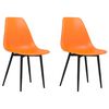 vidaXL spisebordsstole 2 stk. PP orange
