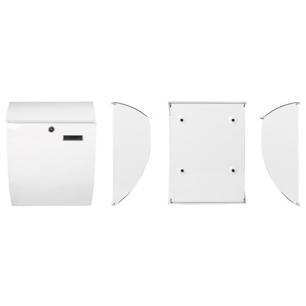 Perel postkasse Nice hvid