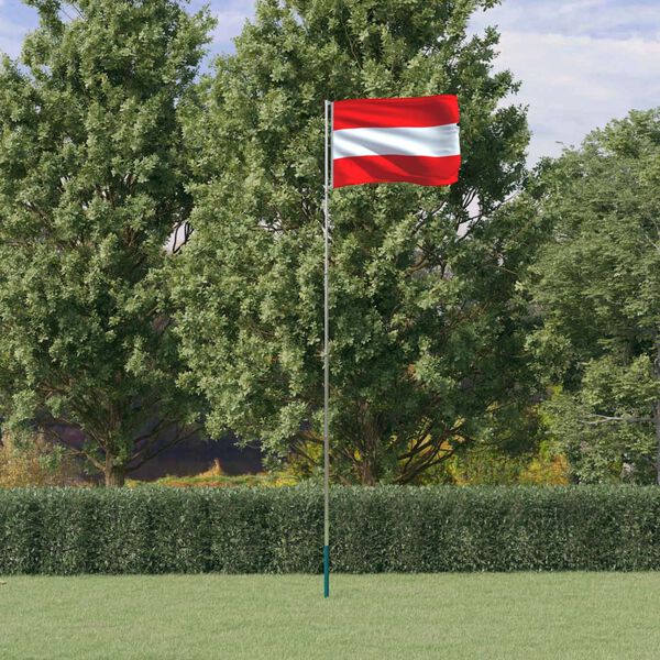 vidaXL &Oslash;strig flag og flagstang 5,55 m aluminium