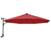 vidaXL v&aelig;gh&aelig;ngt parasol med LED-lys 290 cm r&oslash;d