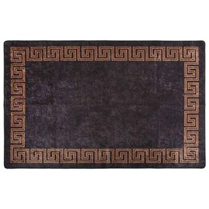 vidaXL gulvt&aelig;ppe 80x150 cm vaskbart sort og guld