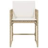 vidaXL havestole 4 stk. med hynder polyrattan beige