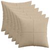 vidaXL Pudebetr&aelig;k 6 pcs ALMELO Gr&aring;brun 40 x 40 cm cordfl&oslash;jl