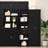vidaXL Highboard med skuffe Sort eg 50 x 42,5 x 185 cm Konstrueret tr&aelig;