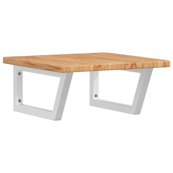 vidaXL badev&aelig;relseshylde st&aring;l og massivt egetr&aelig;