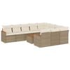 vidaXL sofas&aelig;t til haven 11 dele med hynder polyrattan beige
