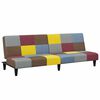 vidaXL 2-personers sovesofa med fodskammel stof patchwork