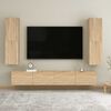 vidaXL tv-borde 2 stk. 30,5x30x110 cm konstrueret tr&aelig; sonoma-eg