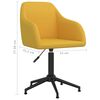 vidaXL drejelige spisebordsstole 6 stk. fl&oslash;jl gul