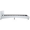 vidaXL sengestel med LED 120x200 cm kunstlæder hvid