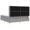 vidaXL Box spring seng med madras Lysegr&aring; 180 x 200 cm Stof
