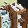 vidaXL Golf Skab med hjul Ensfarvet Gammelt tr&aelig; 65 x 45 x 98 cm