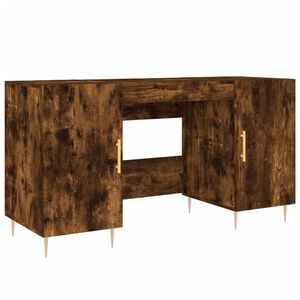 vidaXL skrivebord 140x50x75 cm konstrueret tr&aelig; r&oslash;get egetr&aelig;sfarve