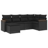 vidaXL sofas&aelig;t til haven 6 dele med hynder polyrattan sort