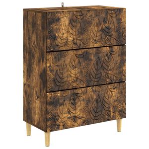 vidaXL Skuffeskab R&oslash;get eg 66 x 34,5 x 90 cm Konstrueret tr&aelig;