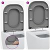 vidaXL Toilet s&aelig;de Gr&aring; 44,5 x 35 x 3,6 cm Duroplast