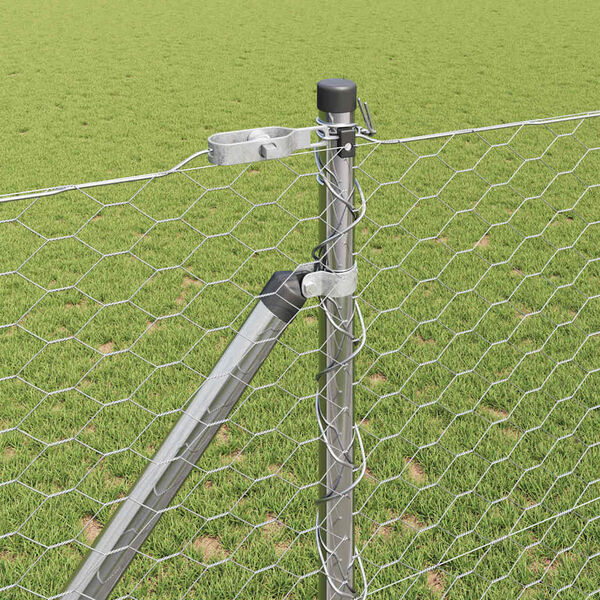 vidaXL Hegnsp&aelig;l S&oslash;lv 25 x 1,4 m (36 mm mesh) St&aring;l