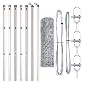 vidaXL Hegnsp&aelig;l S&oslash;lv 10 x 0,4 m (13 mm net) St&aring;l