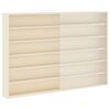 vidaXL V&aelig;gdisplaykasse med hylde Beige 80 x 8,5 x 54 cm Krydsfin&eacute;r