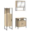 vidaXL Badev&aelig;relsesm&oslash;bel s&aelig;t med hylde 3 pcs Brun 33 x 33 x 120,5 cm