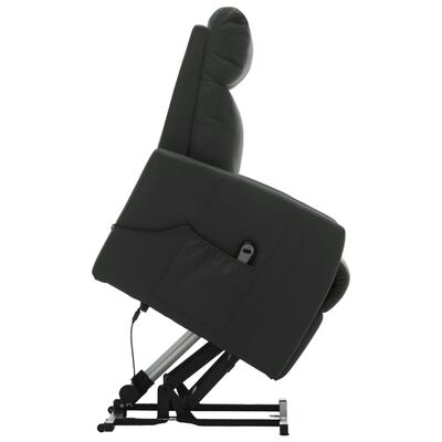 vidaXL elektrisk lænestol med stå op-hjælp kunstlæder grå