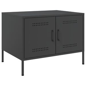 vidaXL sofabord 68x50x50,5 cm st&aring;l sort
