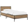 vidaXL Sengestel med hovedg&aelig;rde Artisan-eg 80 x 200 cm Konstrueret tr&aelig;