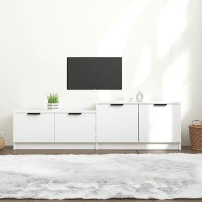 vidaXL tv-bord 158,5x36x45 cm konstrueret træ hvid