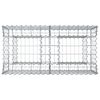 vidaXL Gabion h&oslash;jbed S&oslash;lv 100 x 50 x 60 cm Galvaniseret st&aring;l