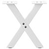 vidaXL sofabordsben X-formet 2 stk. hvid 37x(30-31) cm st&aring;l