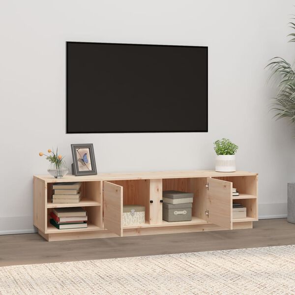 vidaXL tv-bord 156x40x40 cm massivt fyrretr&aelig;