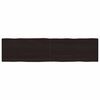vidaXL bordplade 200x50x(2-4) cm naturlig kant behandlet tr&aelig; m&oslash;rkebrun