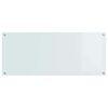 vidaXL K&oslash;kken bagv&aelig;g Hvid 120 x 50 x 0.6 cm h&aelig;rdet glas
