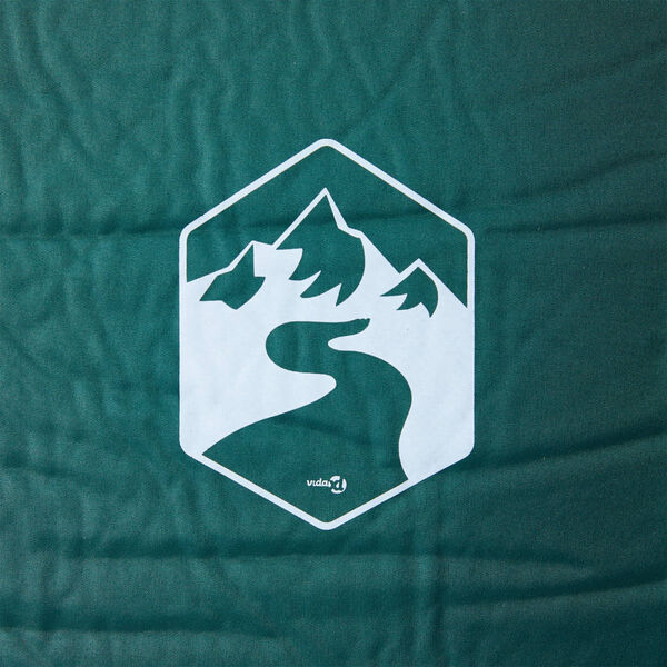 vidaXL selvoppustelig campingmadras med pude grøn